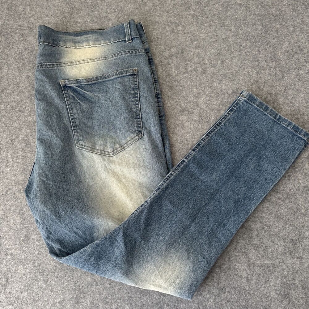 GS-115 Mens High Rise Skinny Distressed Stretch Blue Jeans Size 42 - Picture 13 of 14